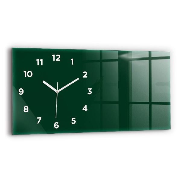 Horloge murale horizontale Couleur vert bouteille