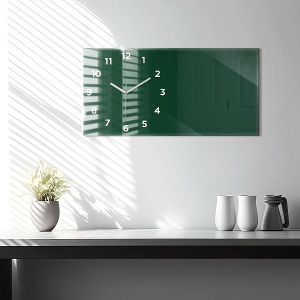 Horloge murale horizontale Couleur vert bouteille