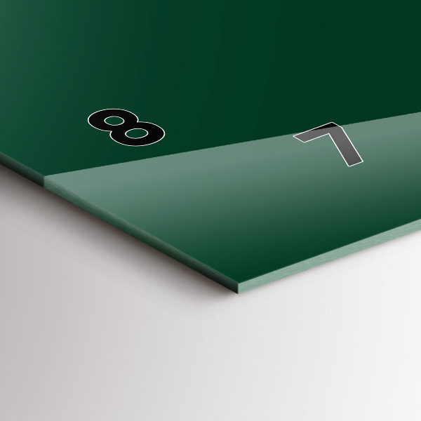 Horloge murale horizontale Couleur vert bouteille