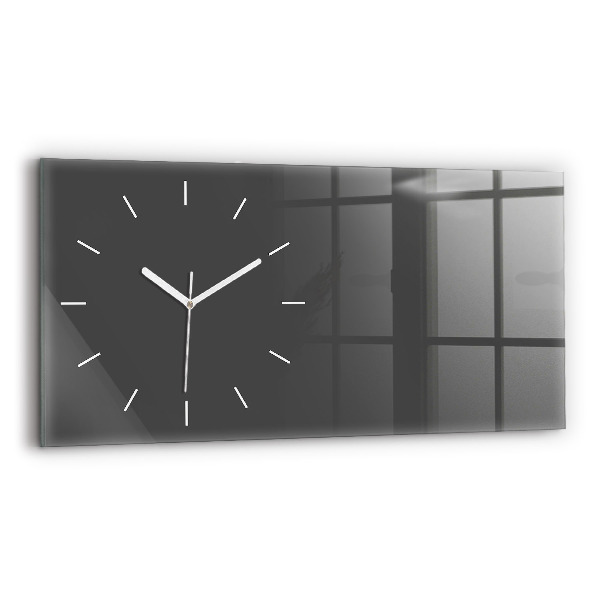Horloge murale horizontale Couleur gris