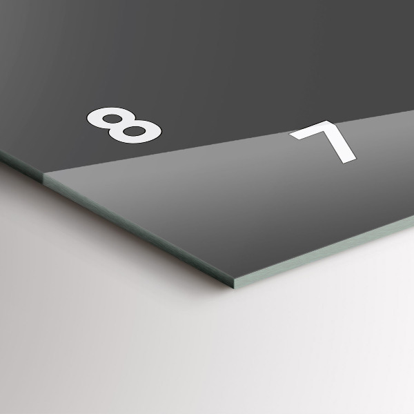 Horloge murale horizontale Couleur gris