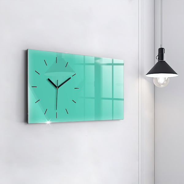 Horloge murale horizontale Couleur turquoise