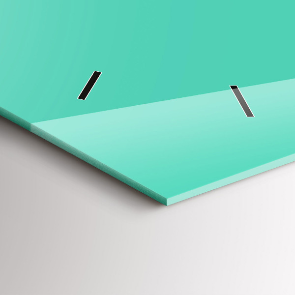 Horloge murale horizontale Couleur turquoise