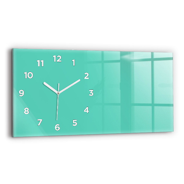 Horloge murale horizontale Couleur turquoise