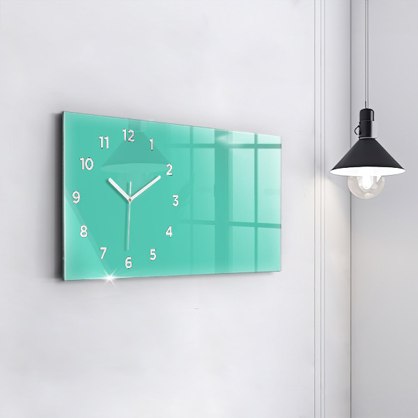 Horloge murale horizontale Couleur turquoise
