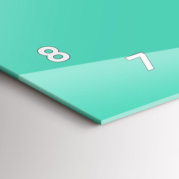 Horloge murale horizontale Couleur turquoise