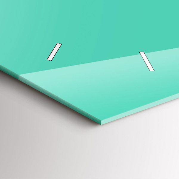 Horloge murale horizontale Couleur turquoise