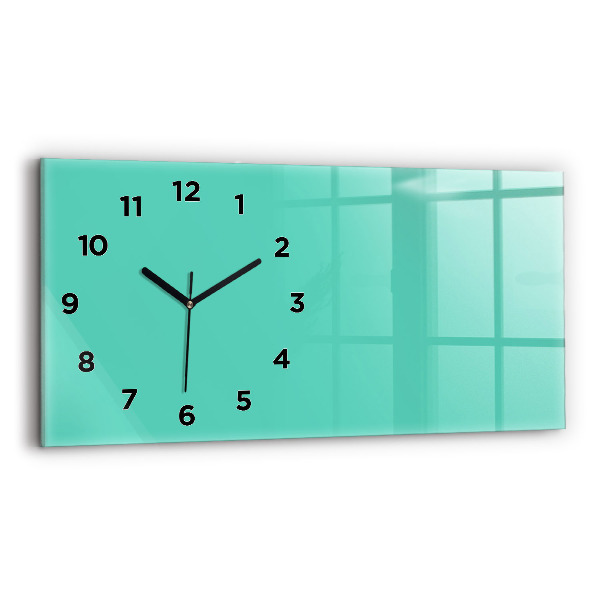 Horloge murale horizontale Couleur turquoise