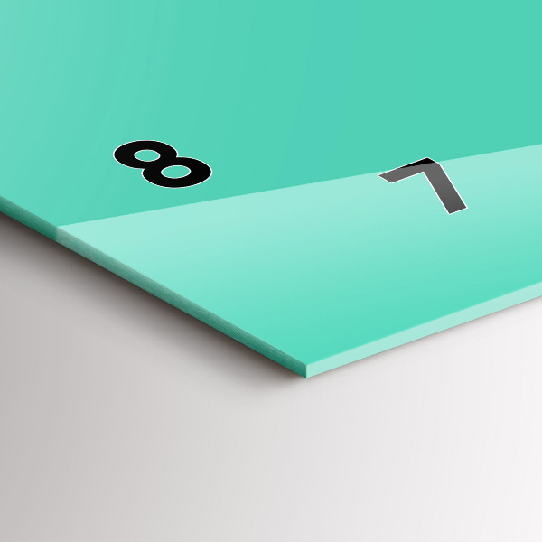 Horloge murale horizontale Couleur turquoise