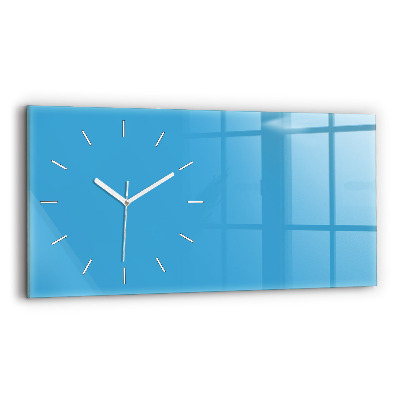 Horloge murale horizontale Couleur bleu