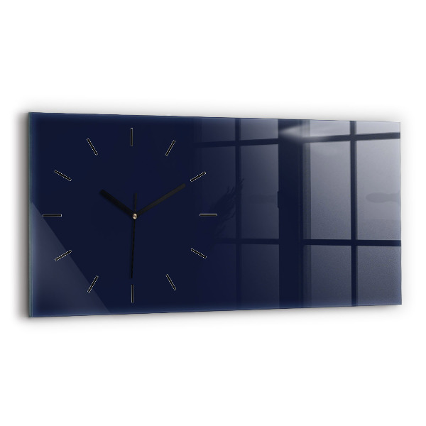 Horloge murale horizontale Couleur bleu marine foncé