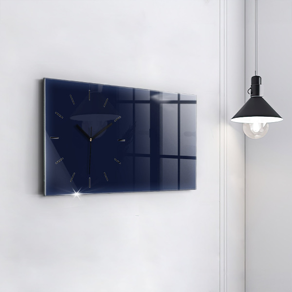 Horloge murale horizontale Couleur bleu marine foncé