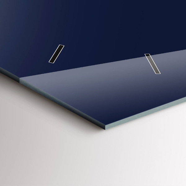 Horloge murale horizontale Couleur bleu marine foncé