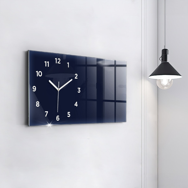 Horloge murale horizontale Couleur bleu marine foncé