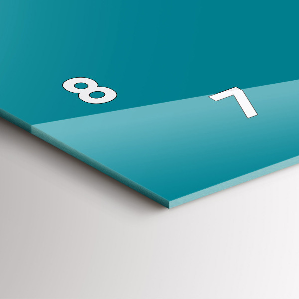 Horloge murale horizontale Couleur de la mer