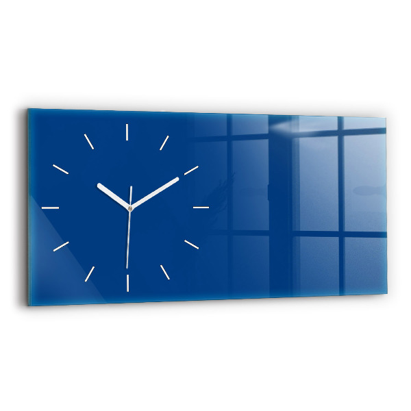 Horloge murale horizontale Couleur bleue
