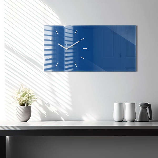 Horloge murale horizontale Couleur bleue