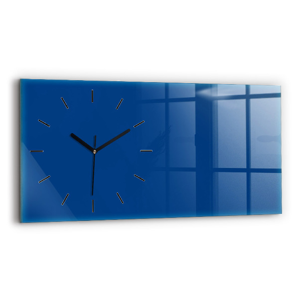 Horloge murale horizontale Couleur bleue