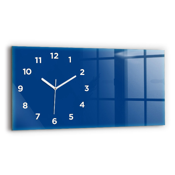 Horloge murale horizontale Couleur bleue
