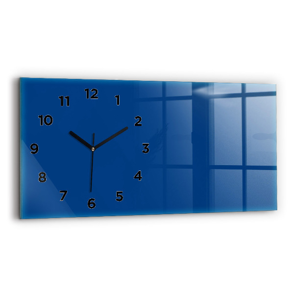 Horloge murale horizontale Couleur bleue