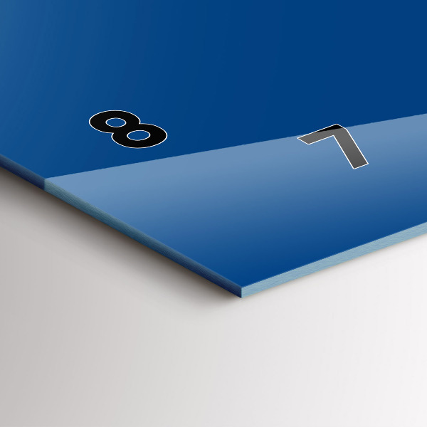 Horloge murale horizontale Couleur bleue