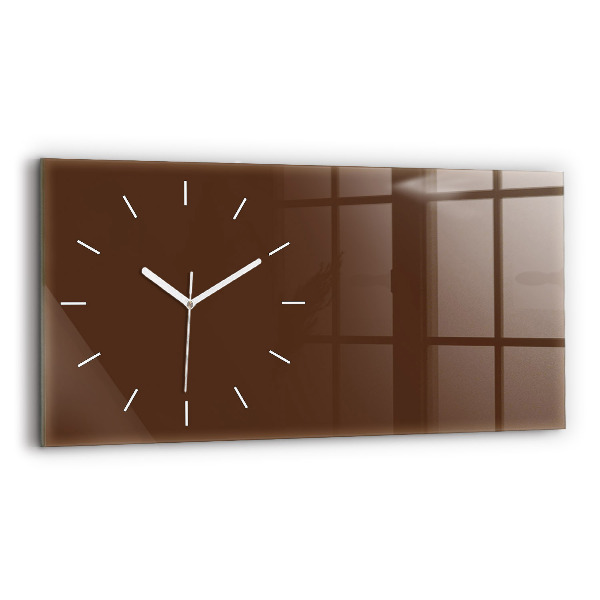 Horloge murale horizontale Couleur marron
