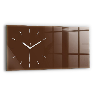 Horloge murale horizontale Couleur marron