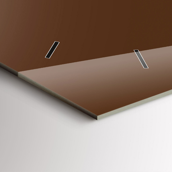 Horloge murale horizontale Couleur marron