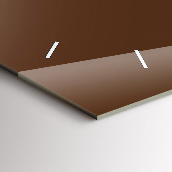 Horloge murale horizontale Couleur marron