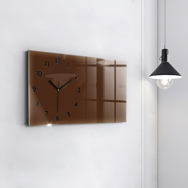 Horloge murale horizontale Couleur marron