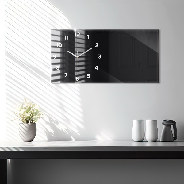 Horloge murale horizontale Couleur noir