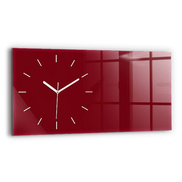 Horloge murale horizontale Couleur bordeaux