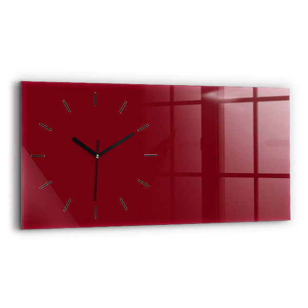 Horloge murale horizontale Couleur bordeaux