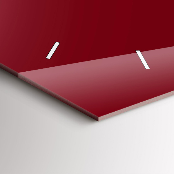 Horloge murale horizontale Couleur bordeaux