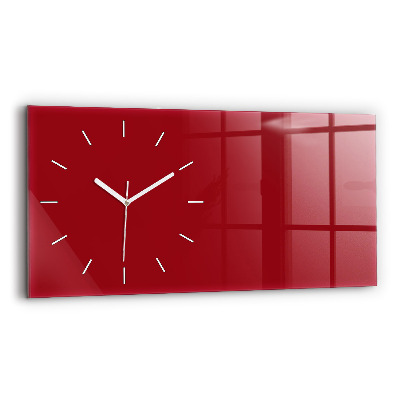 Horloge murale horizontale Couleur rouge