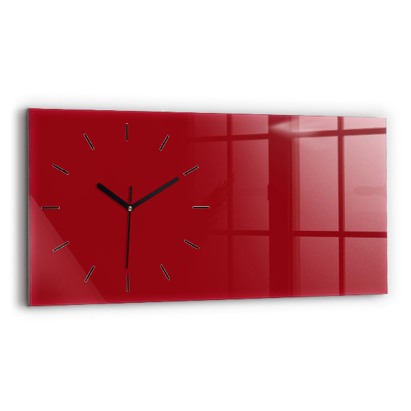 Horloge murale horizontale Couleur rouge