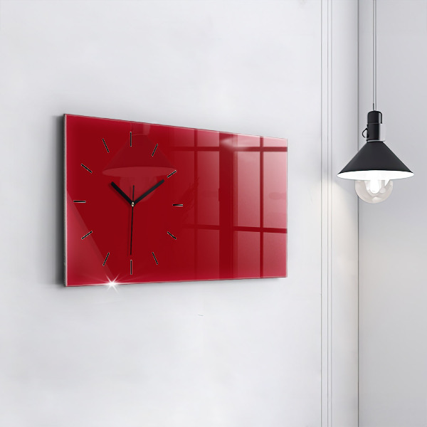 Horloge murale horizontale Couleur rouge