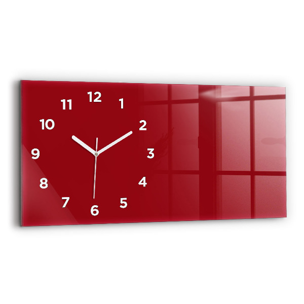 Horloge murale horizontale Couleur rouge
