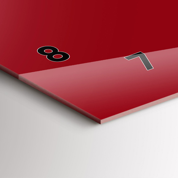 Horloge murale horizontale Couleur rouge