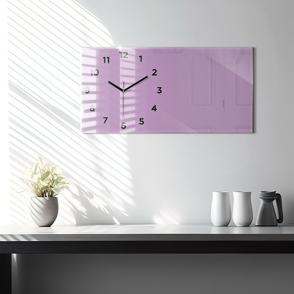 Horloge murale horizontale Couleur lilas