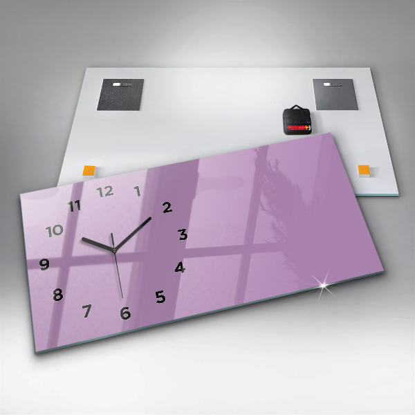 Horloge murale horizontale Couleur lilas
