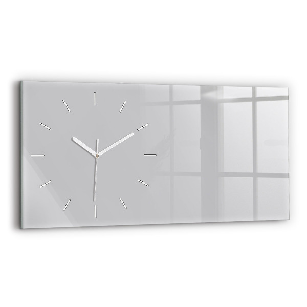 Horloge murale horizontale Couleur gris clair