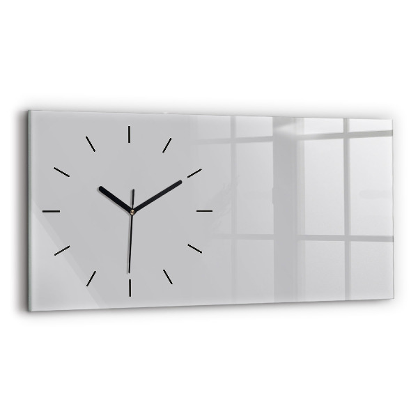 Horloge murale horizontale Couleur gris clair