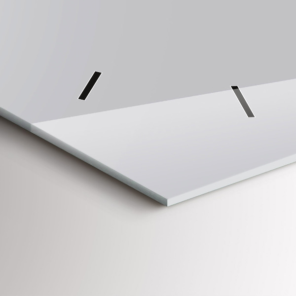 Horloge murale horizontale Couleur gris clair