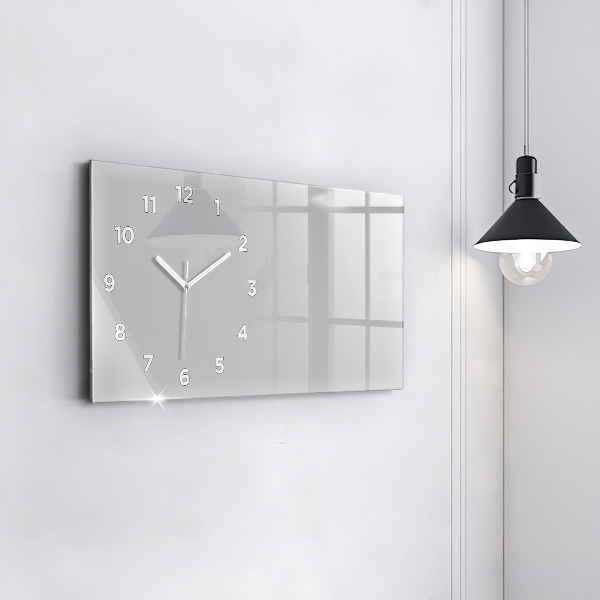 Horloge murale horizontale Couleur gris clair
