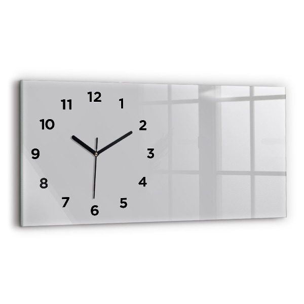 Horloge murale horizontale Couleur gris clair