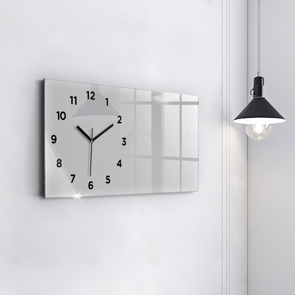Horloge murale horizontale Couleur gris clair