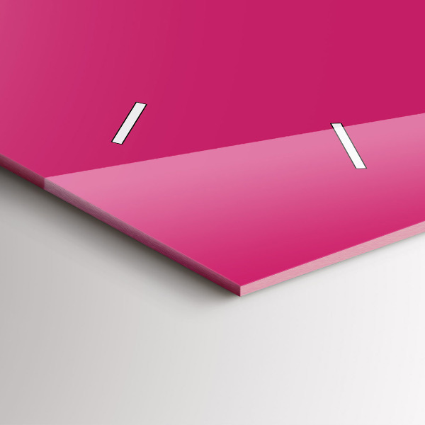 Horloge murale horizontale Couleur rose vif