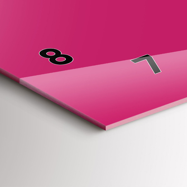 Horloge murale horizontale Couleur rose vif