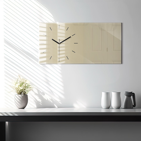 Horloge murale horizontale Couleur beige